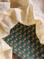 HANDBLOCK PRINTED TOP AND TEPCHI KOTA DUPATTA