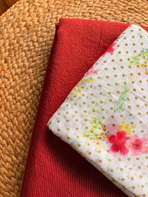 CHANDERI SILK COTTON TOP AND KOTA PRINTED DUPATTA - Image 3