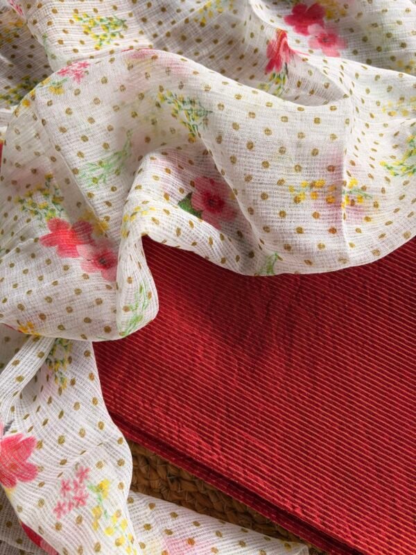 CHANDERI SILK COTTON TOP AND KOTA PRINTED DUPATTA - Image 1