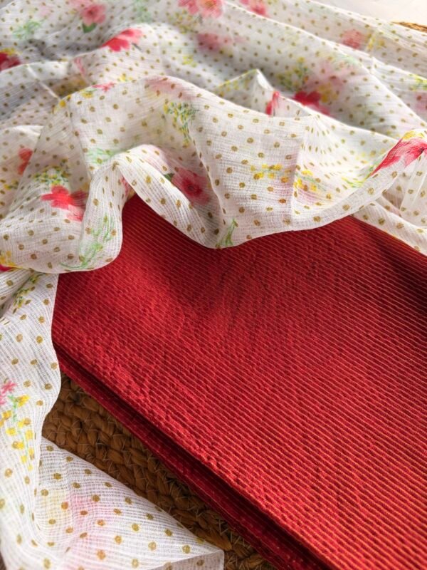 CHANDERI SILK COTTON TOP AND KOTA PRINTED DUPATTA - Image 4