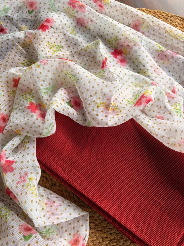 CHANDERI SILK COTTON TOP AND KOTA PRINTED DUPATTA - Image 6