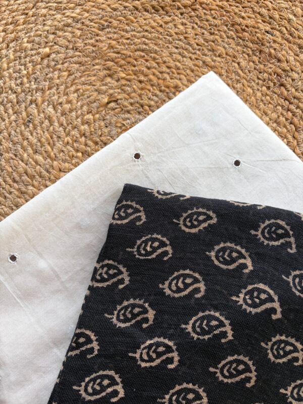 CHANDERI SILK COTTON TOP AND LINEN DUPATTA - Image 2