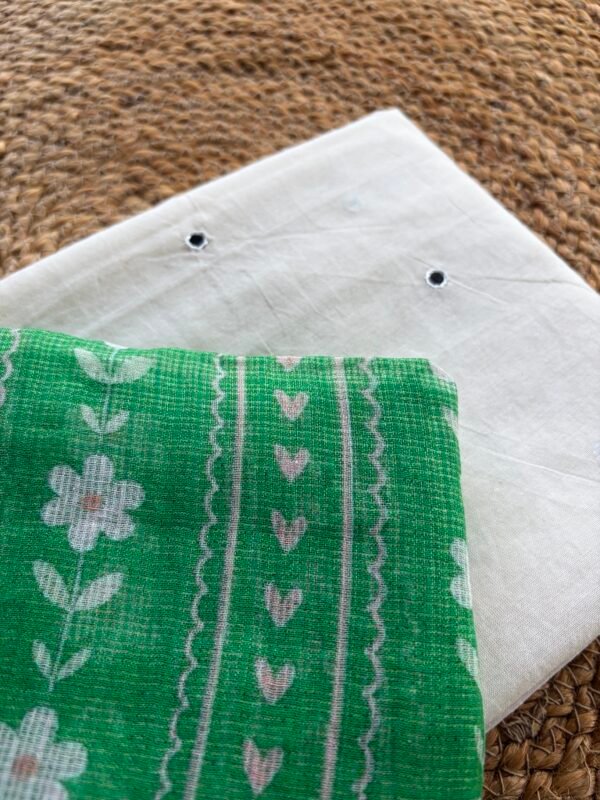 MUL CHANDERI SILK TOP AND KOTA PRINTED DUPATTA - Image 4