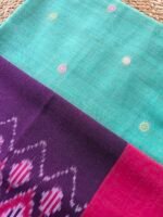 PURE CHANDERI SILK COTTON TOP AND IKAT DUPATTA - Image 7