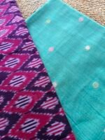 PURE CHANDERI SILK COTTON TOP AND IKAT DUPATTA - Image 2