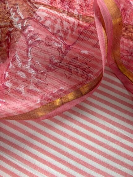 COTTON STRIPES AND KOTA PRINTED DUPATTA