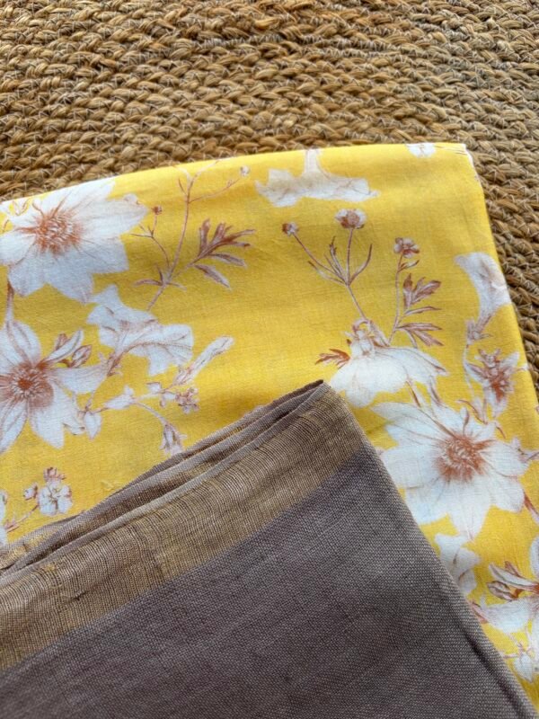 PRINTED SILK COTTON TOP AND LINEN DUPATTA - Image 4