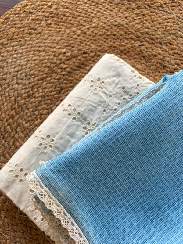 COTTON HAKOBA TOP AND KOTA COTTON DUPATTA WITH LACE - Image 3