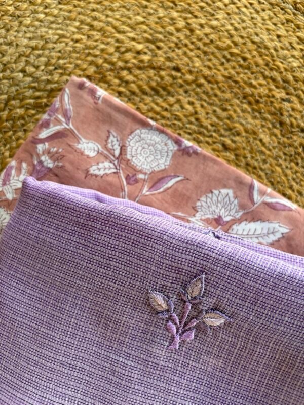 HANDBLOCK PRINTED TOP AND KOTA DUPATTA - Image 4