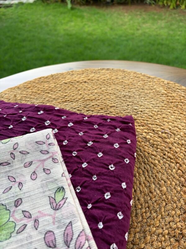 COTTON BANDHINI TOP AND KOTA PRINTED DUPATTA - Image 2