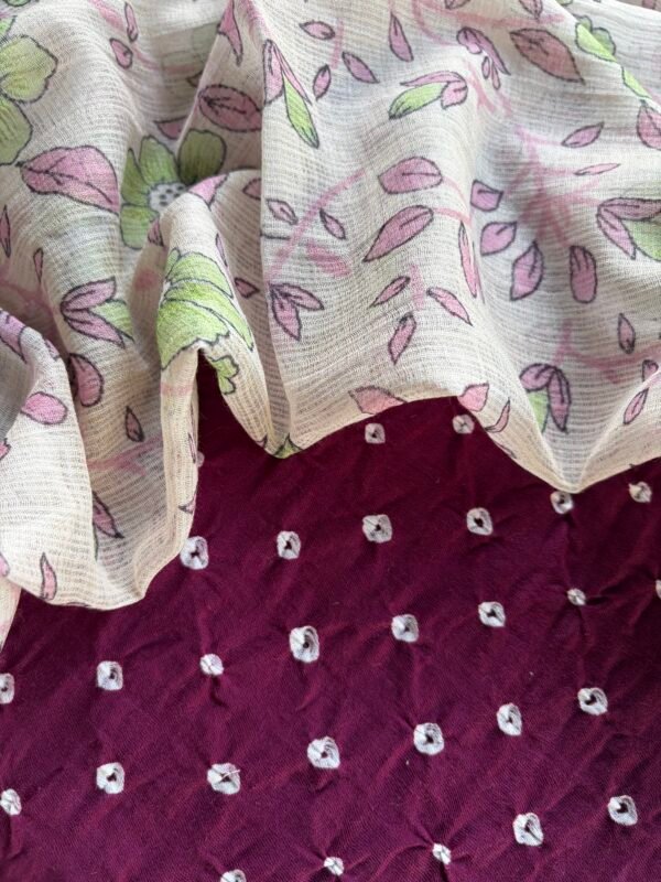 IMG_9656 COTTON BANDHINI TOP AND KOTA PRINTED DUPATTA - Image 1