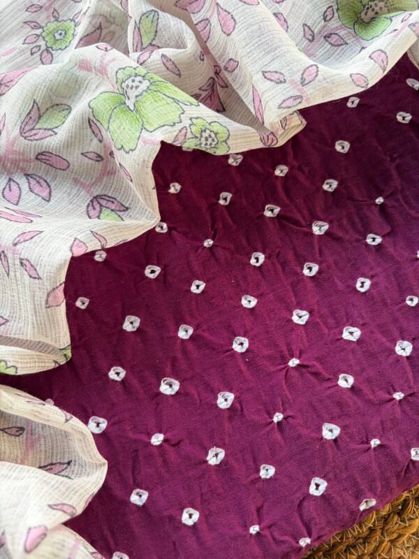 COTTON BANDHINI TOP AND KOTA PRINTED DUPATTA - Image 3