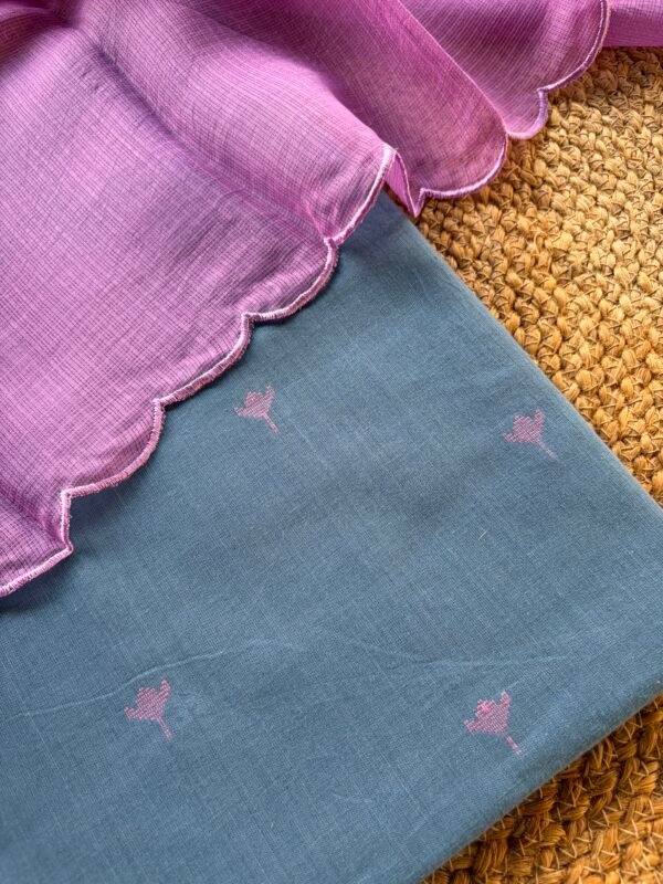 COTTON TOP AND EMBROIDED KOTA DUPATTA - Image 3