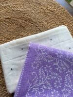 MUL CHANDERI TOP AND KOTA HAND BLOCK PRINTED DUPATTA - Image 2