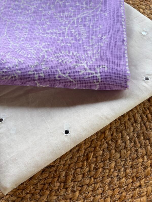 MUL CHANDERI TOP AND KOTA HAND BLOCK PRINTED DUPATTA - Image 6