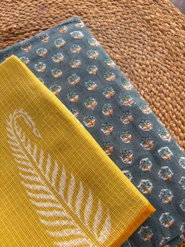 HANDBLOCK PRINTED TOP AND KOTA DUPATTA - Image 2