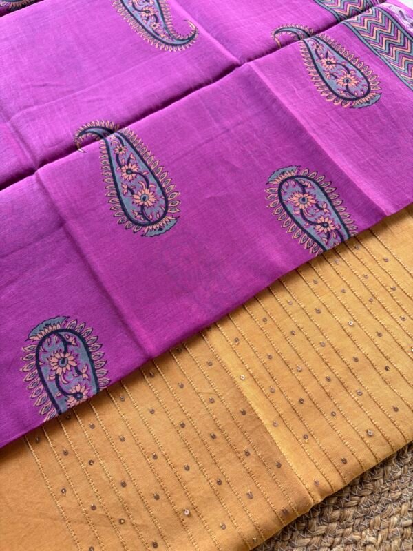 CHANDERI TOP AND CHANDERI DUPATTA - Image 3