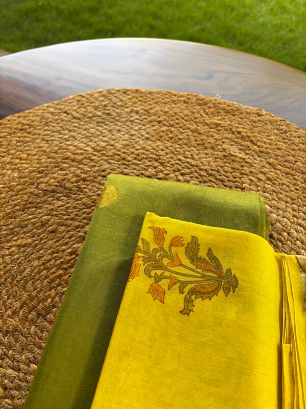 CHANDERI SILK TOP AND CHANDERI SILK HANDBLOCK PRINTED DUPATTA - Image 7