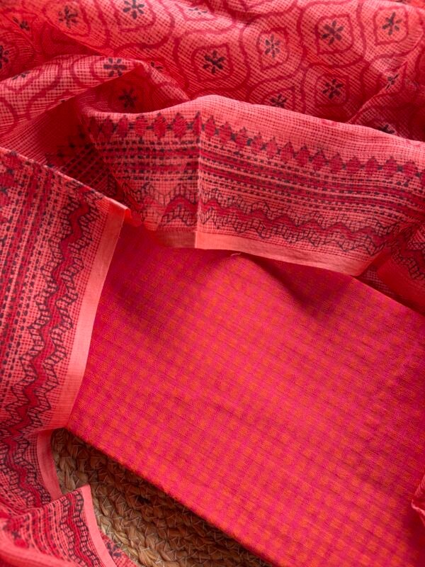 COTTON TOP AND KOTA HANDBLOCK PRINTED DUPATTA - Image 8