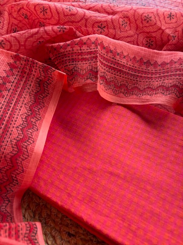 COTTON TOP AND KOTA HANDBLOCK PRINTED DUPATTA - Image 6
