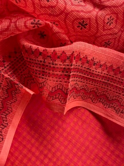 COTTON TOP AND KOTA HANDBLOCK PRINTED DUPATTA