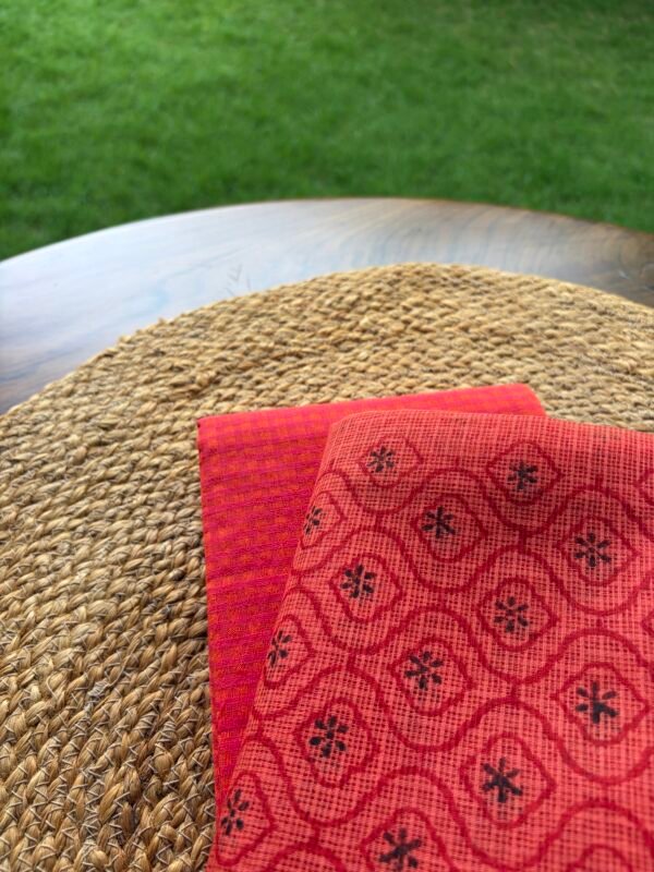 COTTON TOP AND KOTA HANDBLOCK PRINTED DUPATTA - Image 2