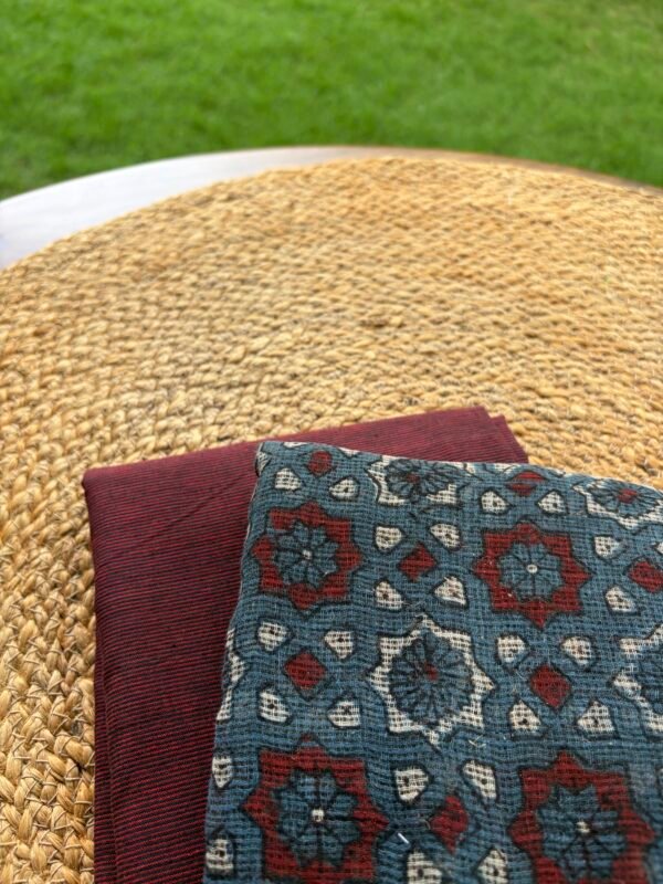 COTTON TOP AND AJRAK HANDBLOCK PRINTED KOTA DUPATTA - Image 3