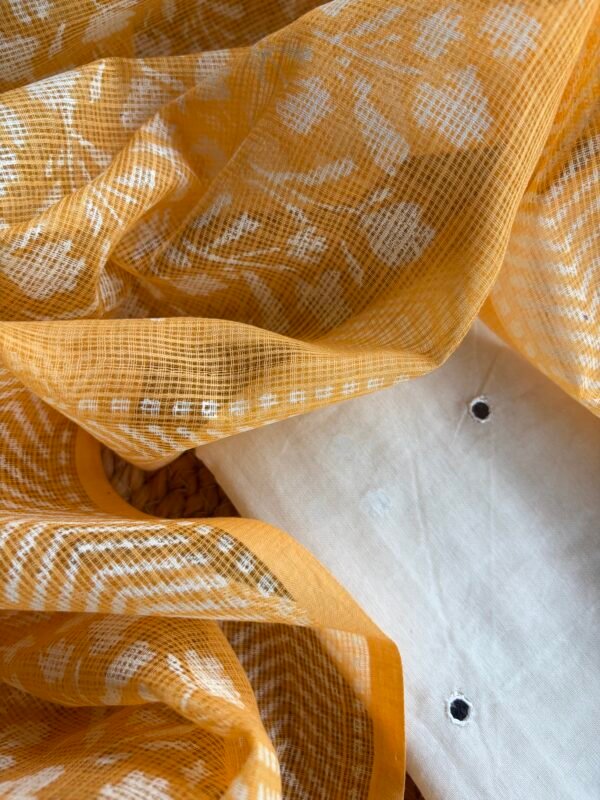 MUL CHANDERI TOP AND KOTA HAND BLOCK PRINTED DUPATTA - Image 1