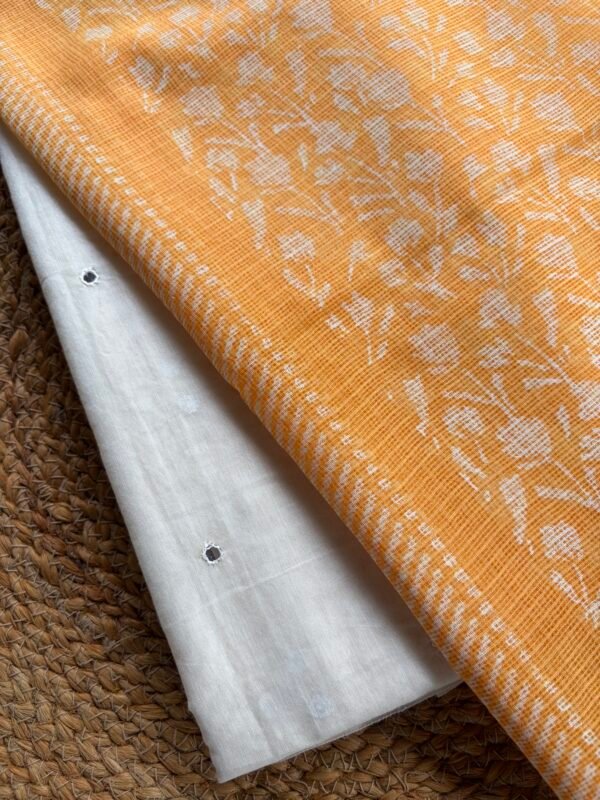 MUL CHANDERI TOP AND KOTA HAND BLOCK PRINTED DUPATTA - Image 5