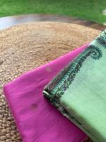 SILK TOP AND CHANDERI SILK HANDBLOCK PRINTED DUPATTA - Image 5