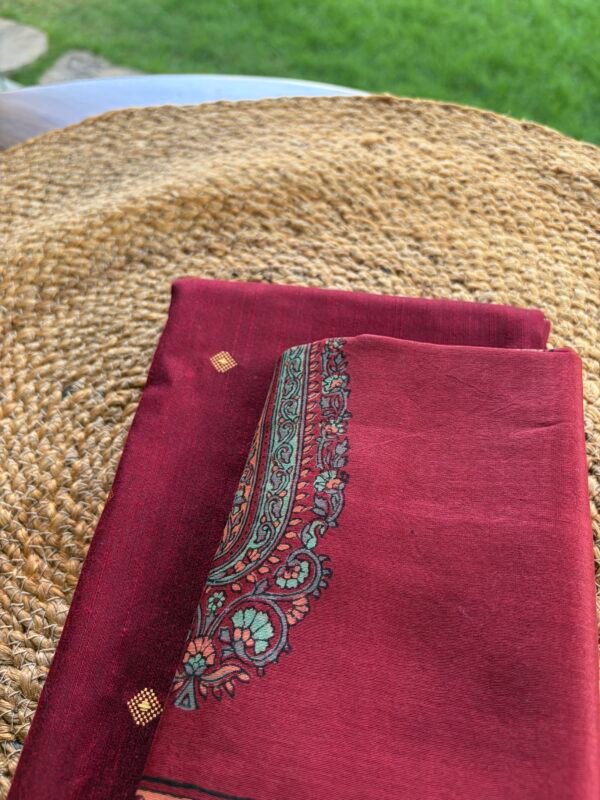 SILK TOP AND CHANDERI SILK HANDBLOCK PRINTED DUPATTA - Image 5