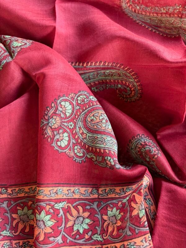 SILK TOP AND CHANDERI SILK HANDBLOCK PRINTED DUPATTA - Image 7