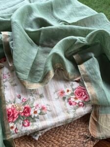 LINEN TOP AND DUPATTA - Image 3