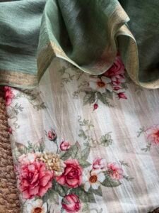 LINEN TOP AND DUPATTA - Image 4