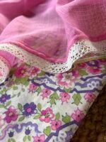 PRINTED  MULMUL COTTON TOP AND KOTA DUPATTA WITH LACE