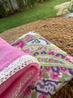 PRINTED  MULMUL COTTON TOP AND KOTA DUPATTA WITH LACE - Image 2