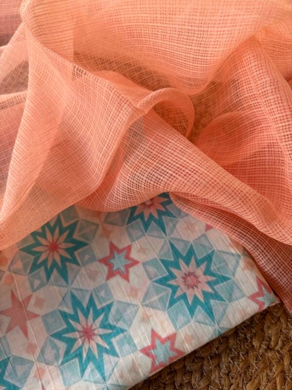 MULMUL PRINTED COTTON TOP AND KOTA DUPATTA - Image 4