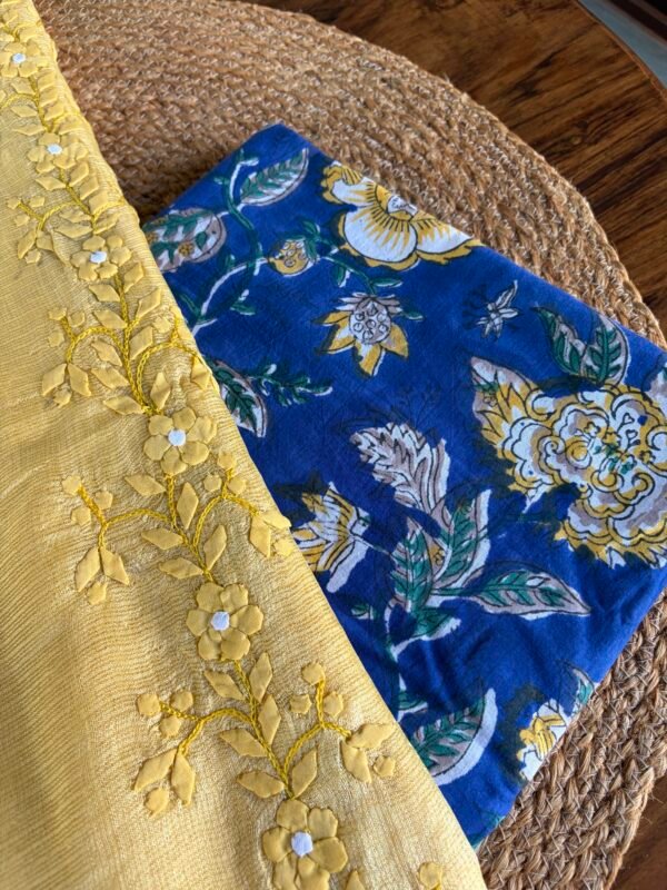 COTTON TOP AND  KOTA SILK DUPATTA - Image 5