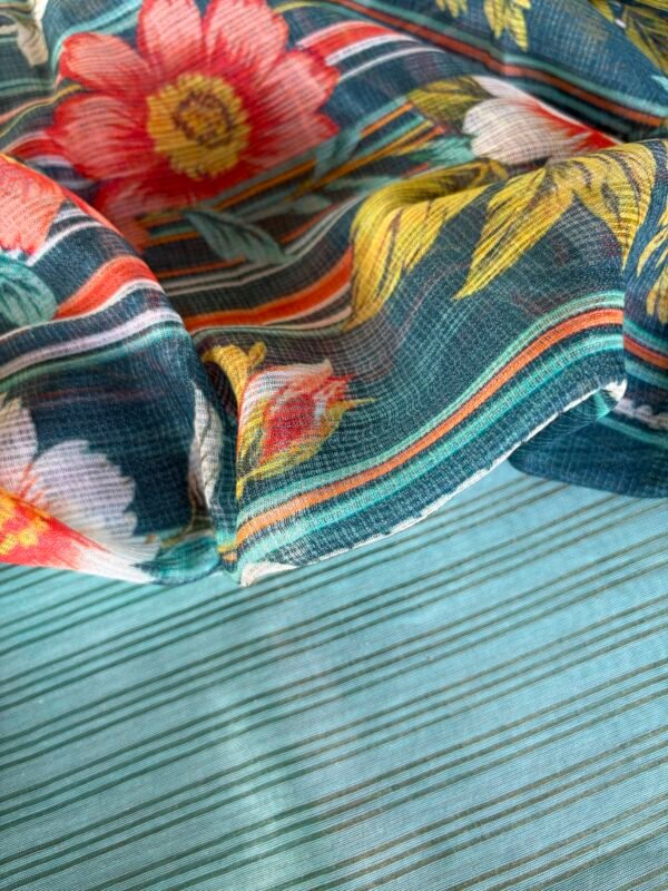 CHANDERI STRIPES TOP AND KOTA DUPATTA - Image 6