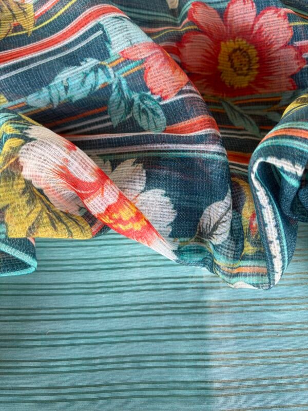 CHANDERI STRIPES TOP AND KOTA DUPATTA - Image 3