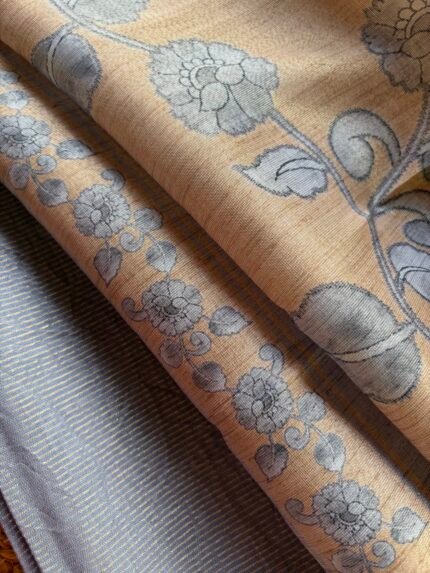 CHANDERI TOP AND BLENDED TUSSAR DUPATTA