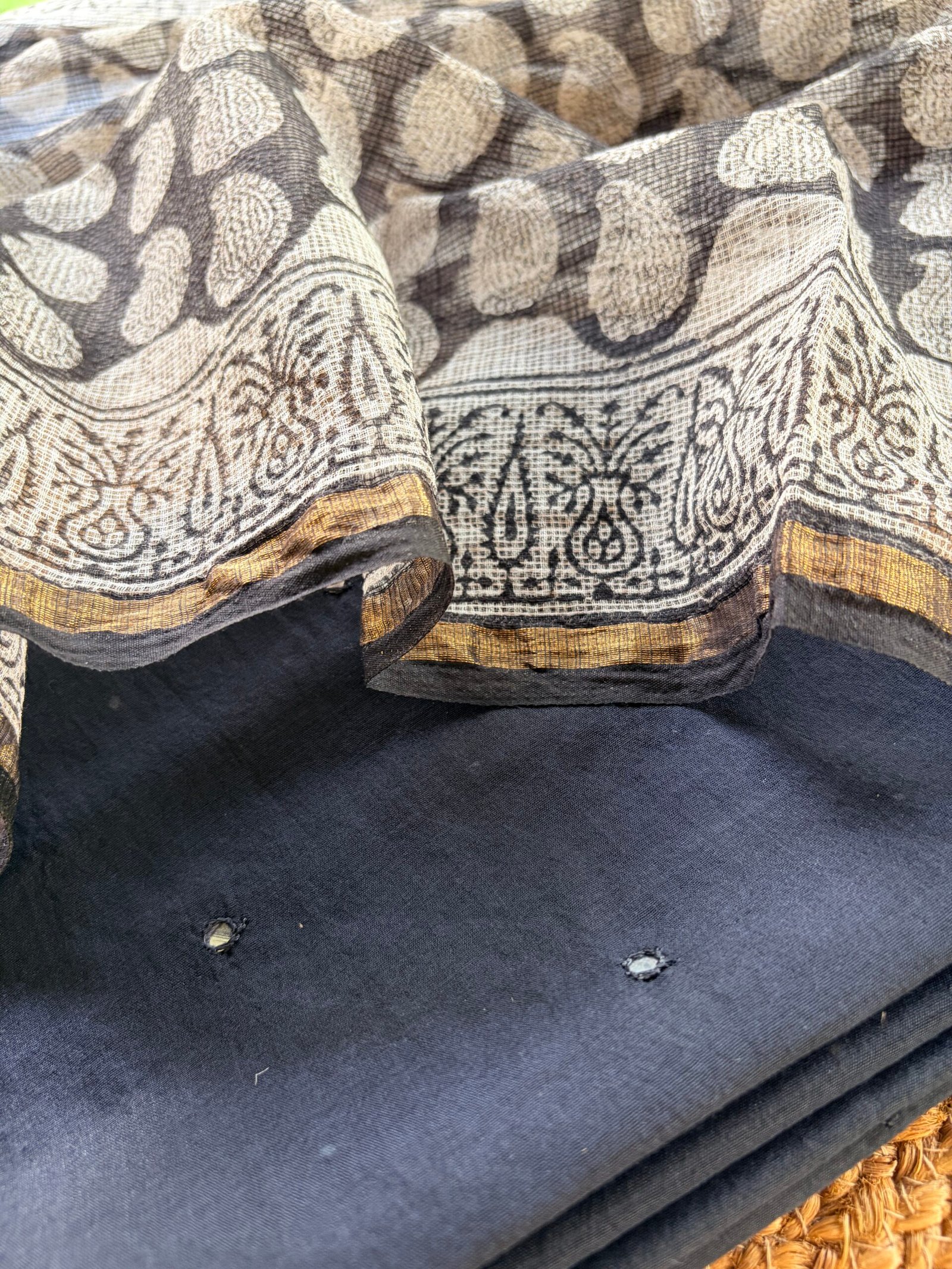 IMG_2092 MUL CHANDERI COTTON TOP AND KOTA HANDBLOCK PRINTED DUPATTA - Image 1