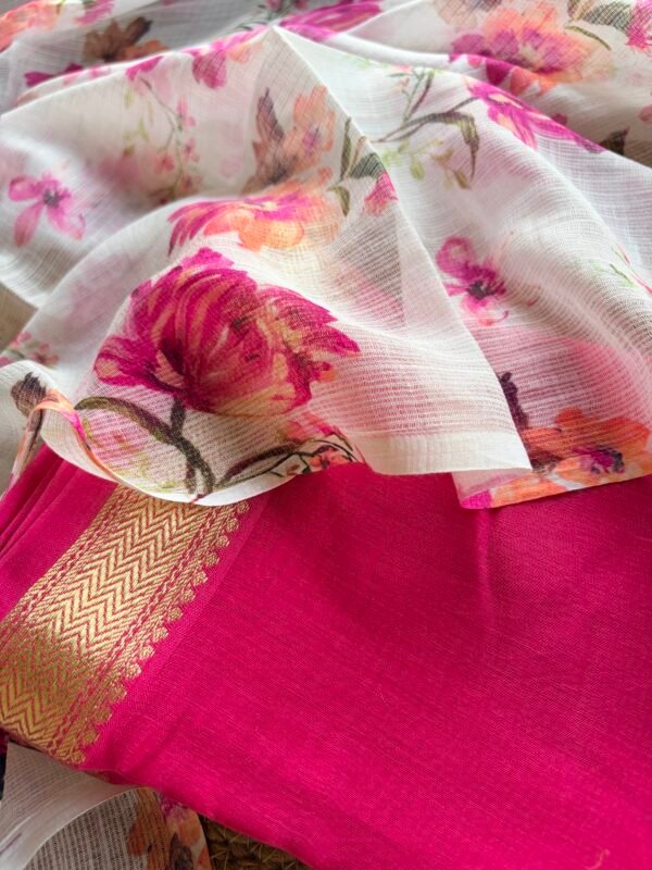 CHANDERI SILK COTTON TOP AND KOTA PRINTED DUPATTA - Image 5