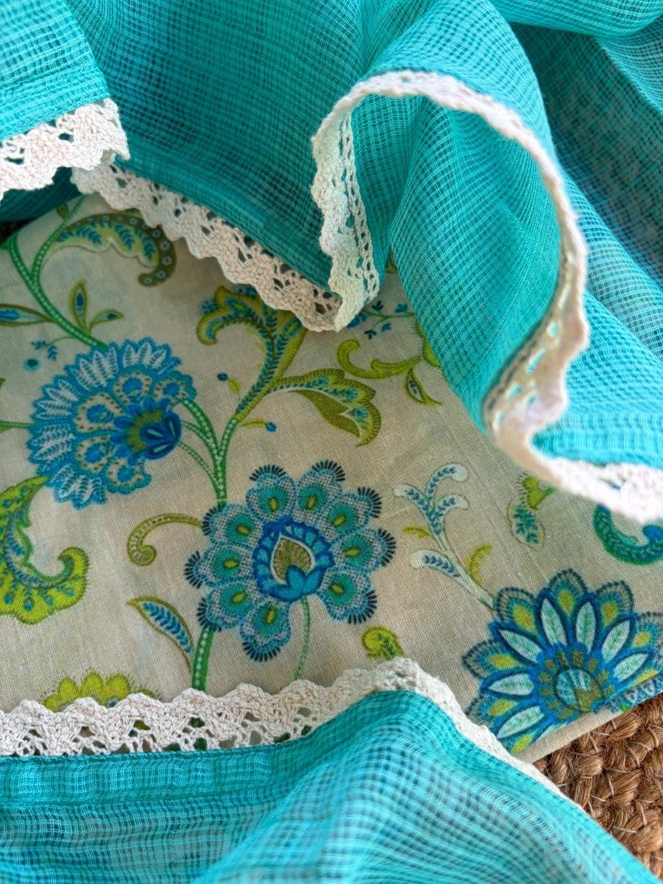 WhatsApp Image 2026-02-01 at 10.15.43 PM (50) PRINTED MULMUL COTTON TOP AND KOTA DUPATTA WITH LACE - Image 1