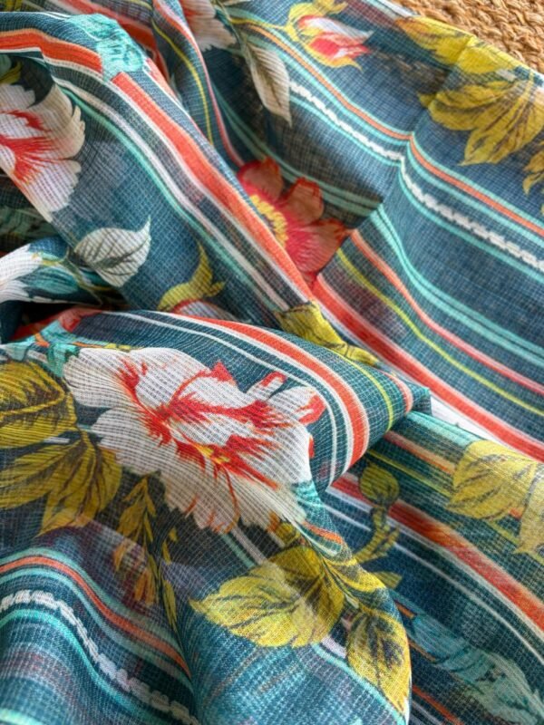 MUL CHANDERI SILK TOP AND KOTA PRINTED DUPATTA - Image 5