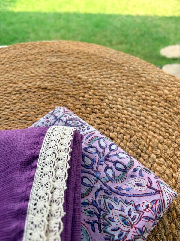 HANDBLOCK PRINTED TOP AND KOTA COTTON DUPATTA - Image 2