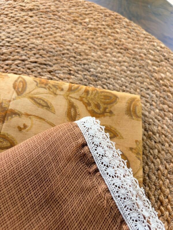 HANDBLOCK PRINTED TOP AND KOTA COTTON DUPATTA - Image 4