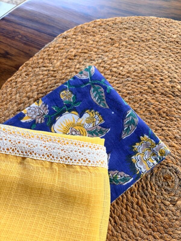 HANDBLOCK PRINTED TOP AND KOTA COTTON DUPATTA - Image 6