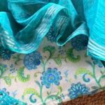 MUL CHANDERI PRINTED TOP AND  DUPATTA CHIKANKARI DUPATTA