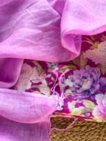 PRINTED SILK COTTON TOP AND LINEN DUPATTA - Image 3